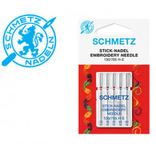 Needles SCHMETZ for embroidery, 130/705H-E, 5x75-90